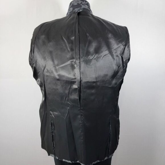 Jos. A. Bank Slim Fit Floral Dinner Jacket Single Button Black Size 44L Tailored - Picture 12 of 15